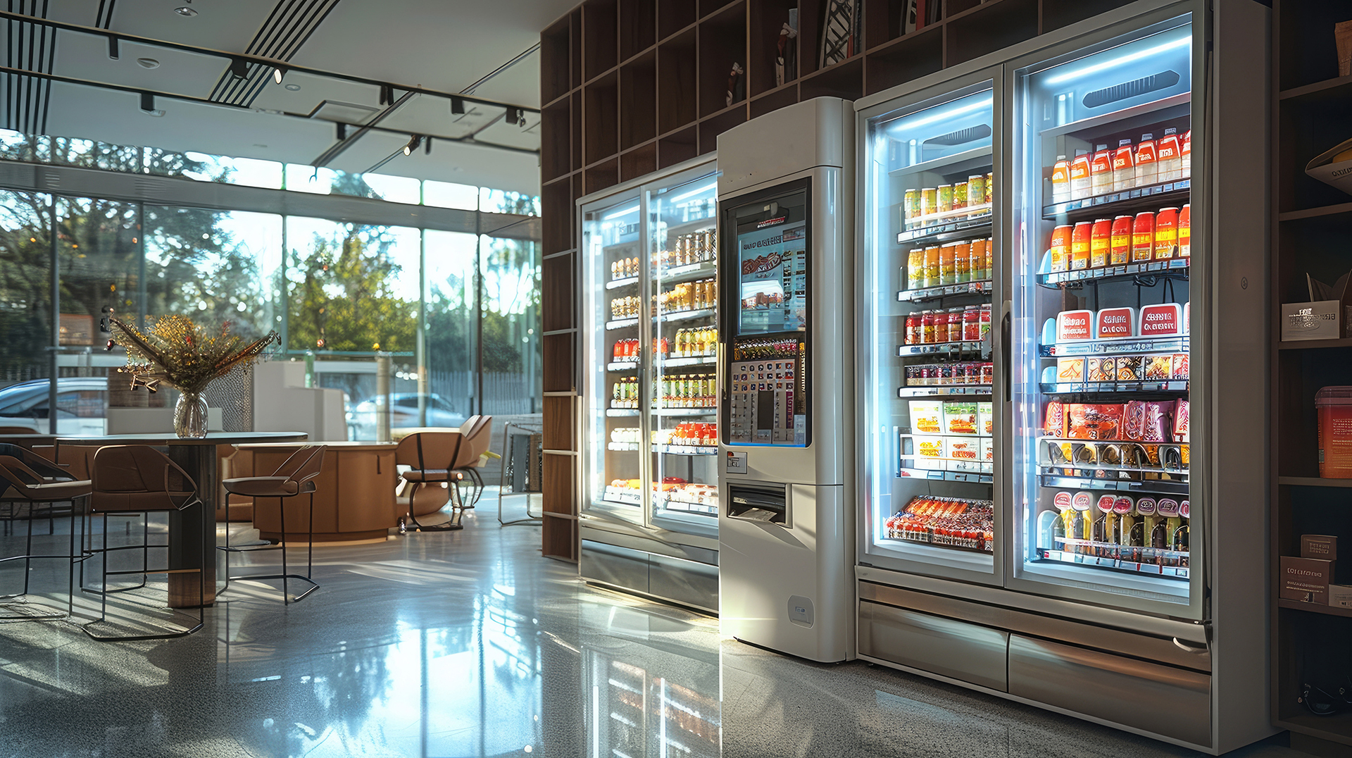 Vending machines in an open space office
